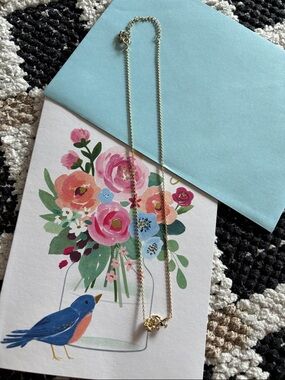 Delicate Gold Flower Necklace